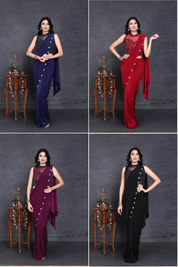 Amoha Trendz 10768 Fancy Ready To Wear Saree Collection